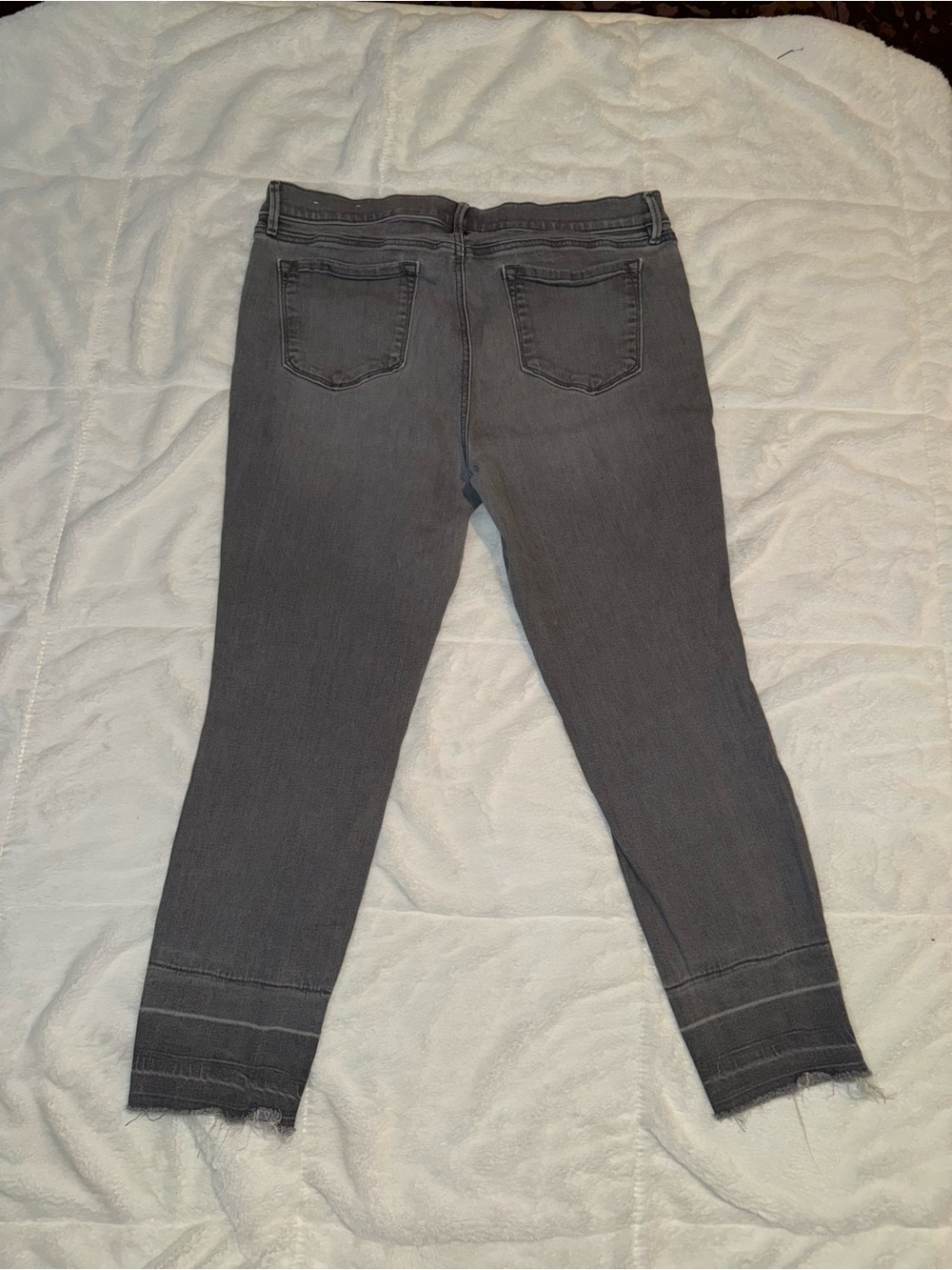 LOFT Charcoal Grey Ankle Skinny Jeans - Picture 2 of 3